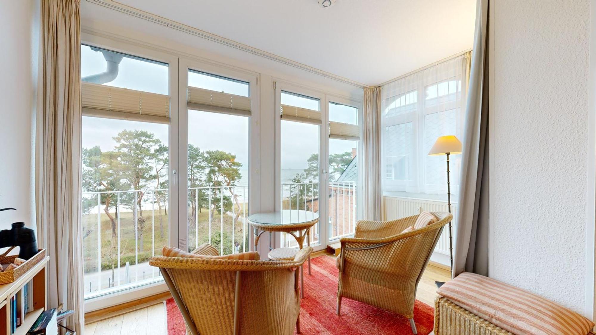 Fewo Direkt Am Strand Mit Meerblick Und Suedbalkon, Villa Freia 27, Binz Exteriör bild